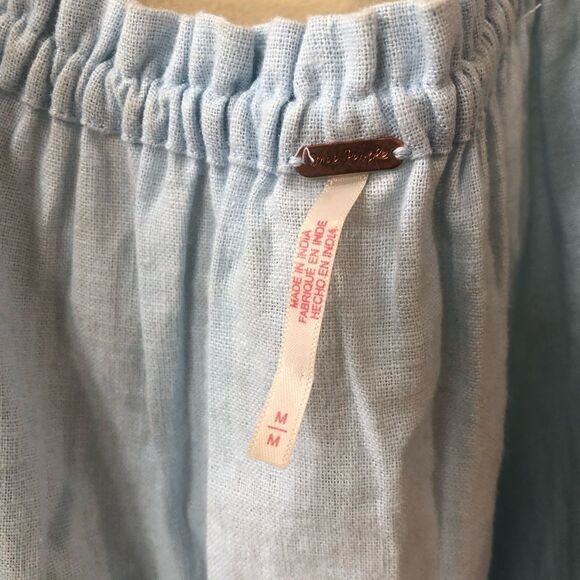 Free People Perri Linen Drop Waist Mini Dress - Picture 6 of 8